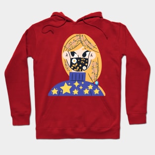 Cute mask girl Hoodie